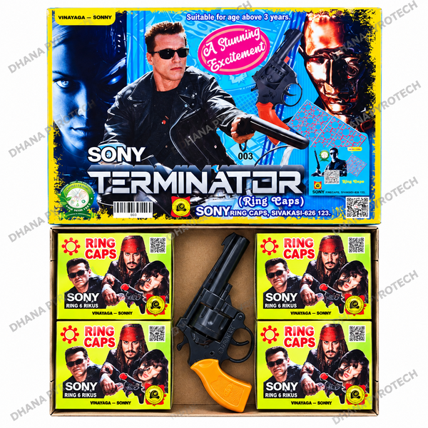 Terminator Gun with 20 Ring Cap