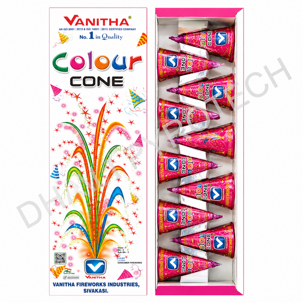 Colour Cone (Pink Colour Flames )